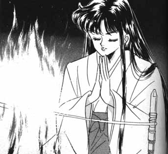Rei doing a fire reading...